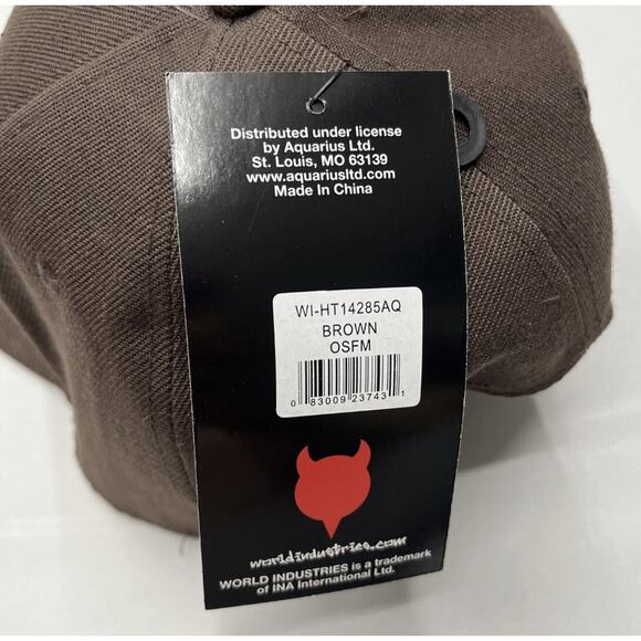 World Industries Brown Snapback Baseball Hat Skateboard Cap Mens NEW Fast Ship - Picture 7 of 11